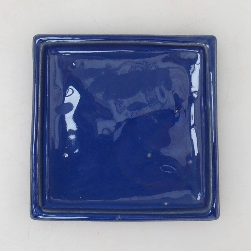 Bonsai tálca négyzet alakú M - 10 x 10 x 1,5 cm - kék