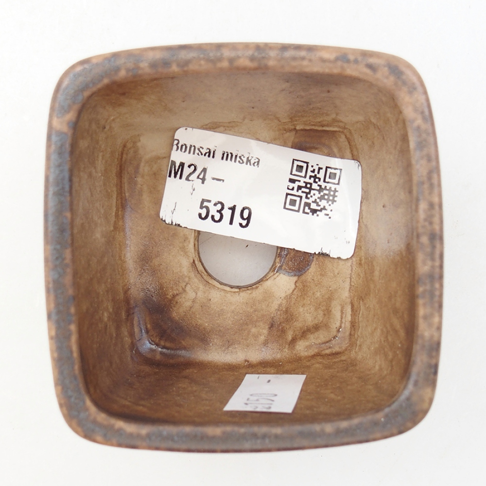 kerámia bonsai tál 6 x 6 x 4,5 cm, rózsaszínű