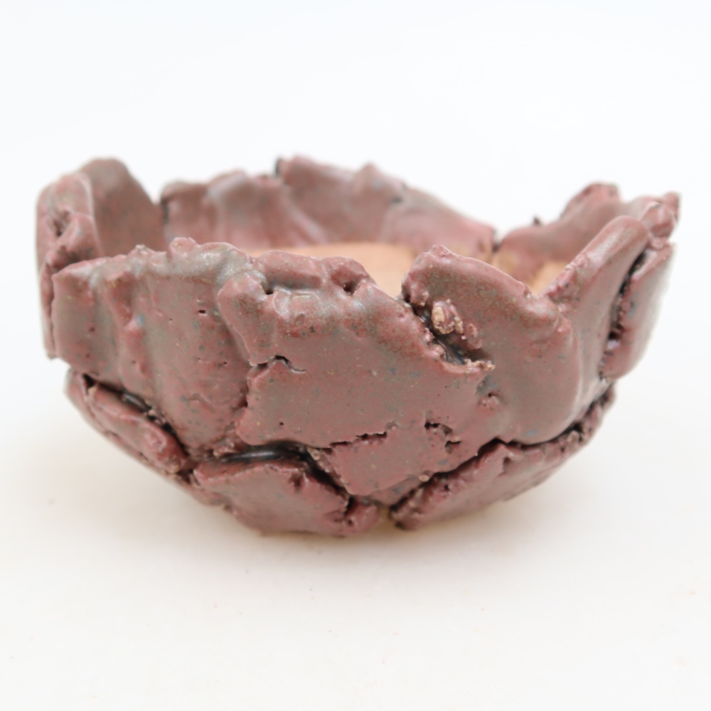 Kerámia tojáshéj  10,5 x 10,5 x 6 cm, rózsaszín