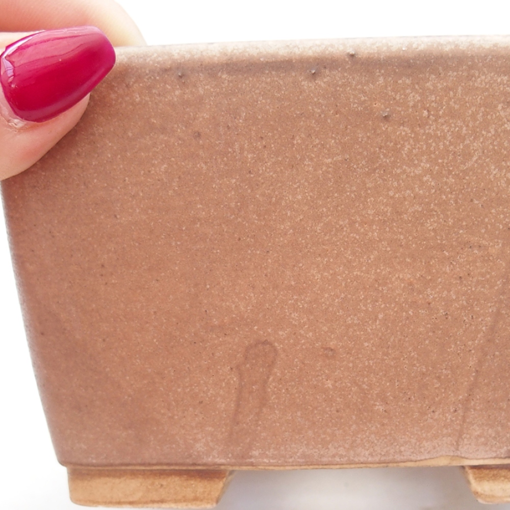 kerámia bonsai tál 10,5 x 10,5 x 7 cm, rózsaszínű