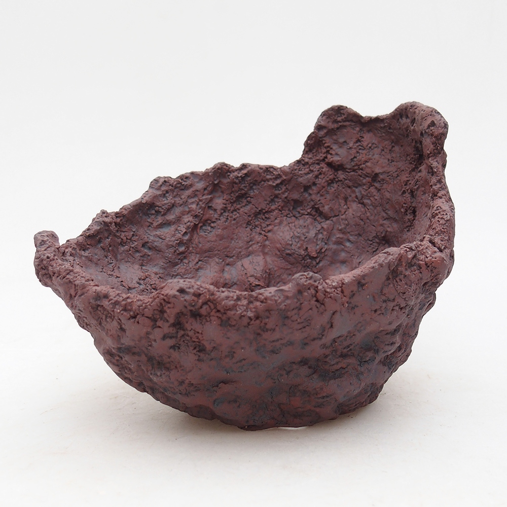 Kerámia kagyló 14 x 13 x 11,5 cm , színe barna