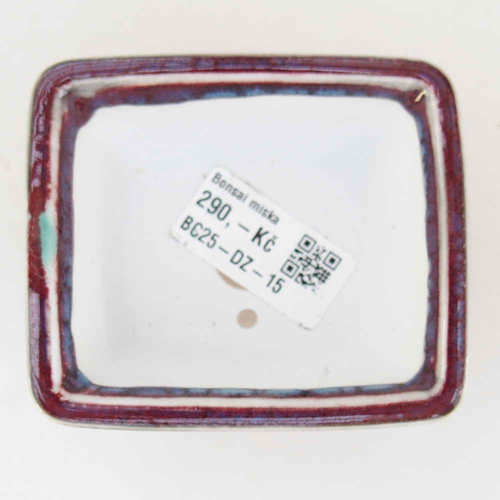 Mini bonsai tál 8,5 x 7,5 x 4 cm, bordó színben