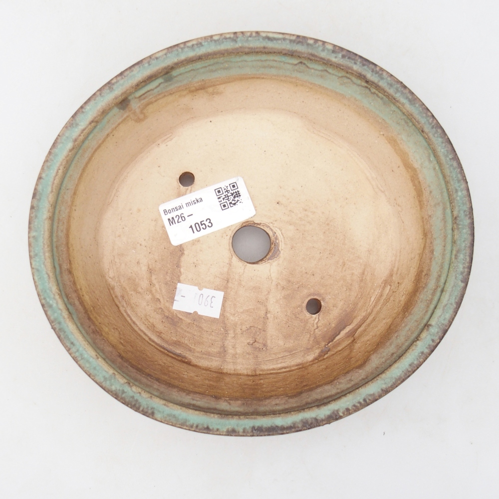 kerámia bonsai tál 17,5 x 16 x 5 cm, zöld