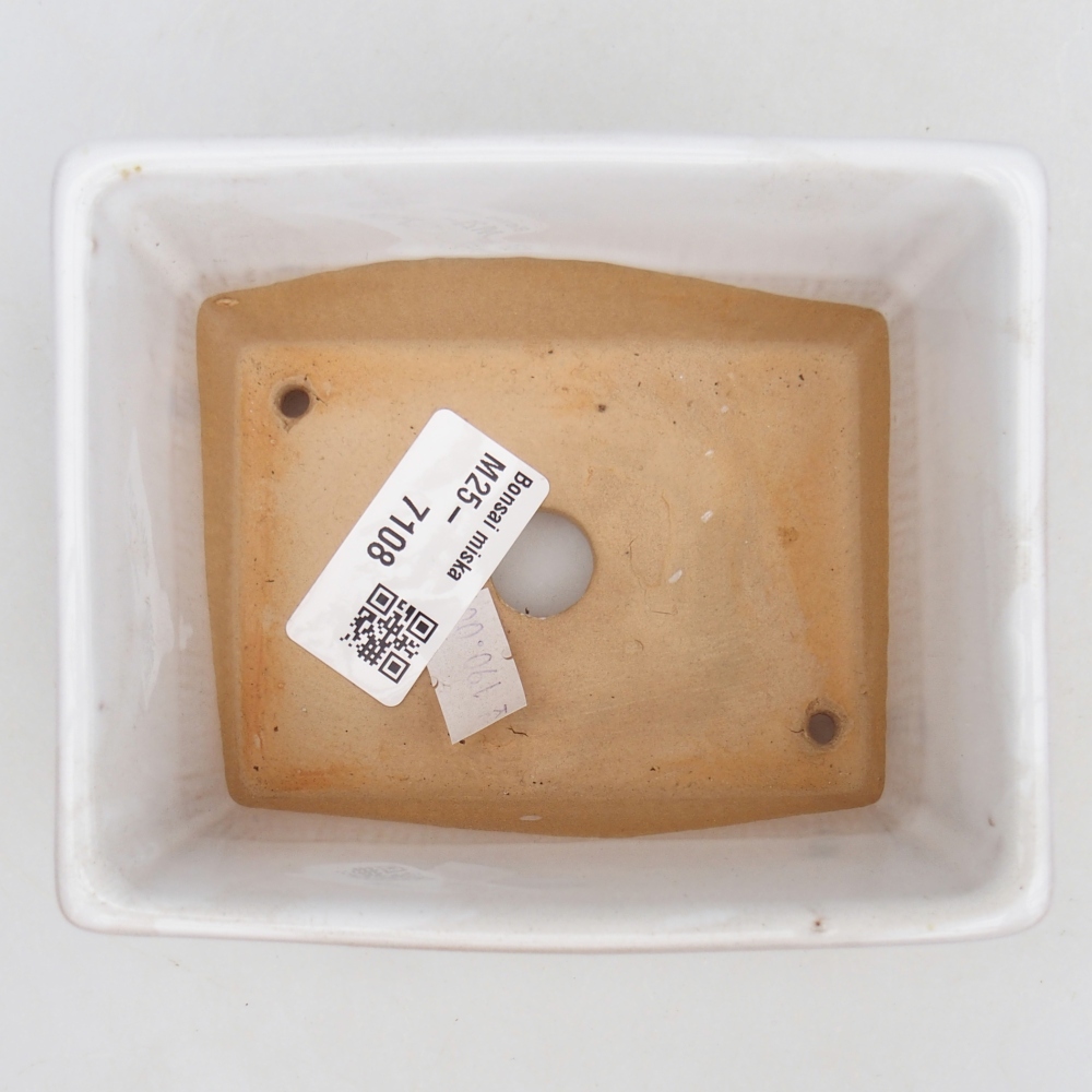 kerámia bonsai tál 11,5 x 9,5 x 6 cm, fehér