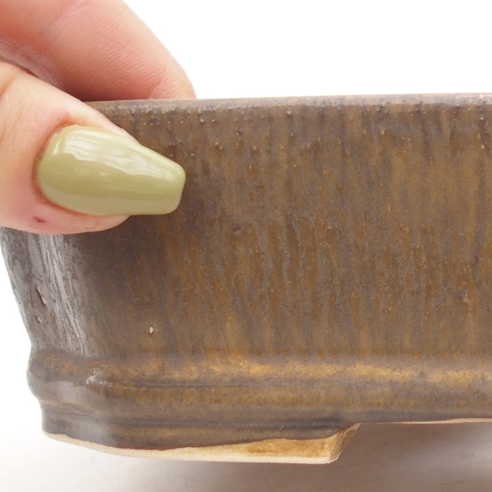 kerámia bonsai tál 17 x 14,5 x 5 cm, barna
