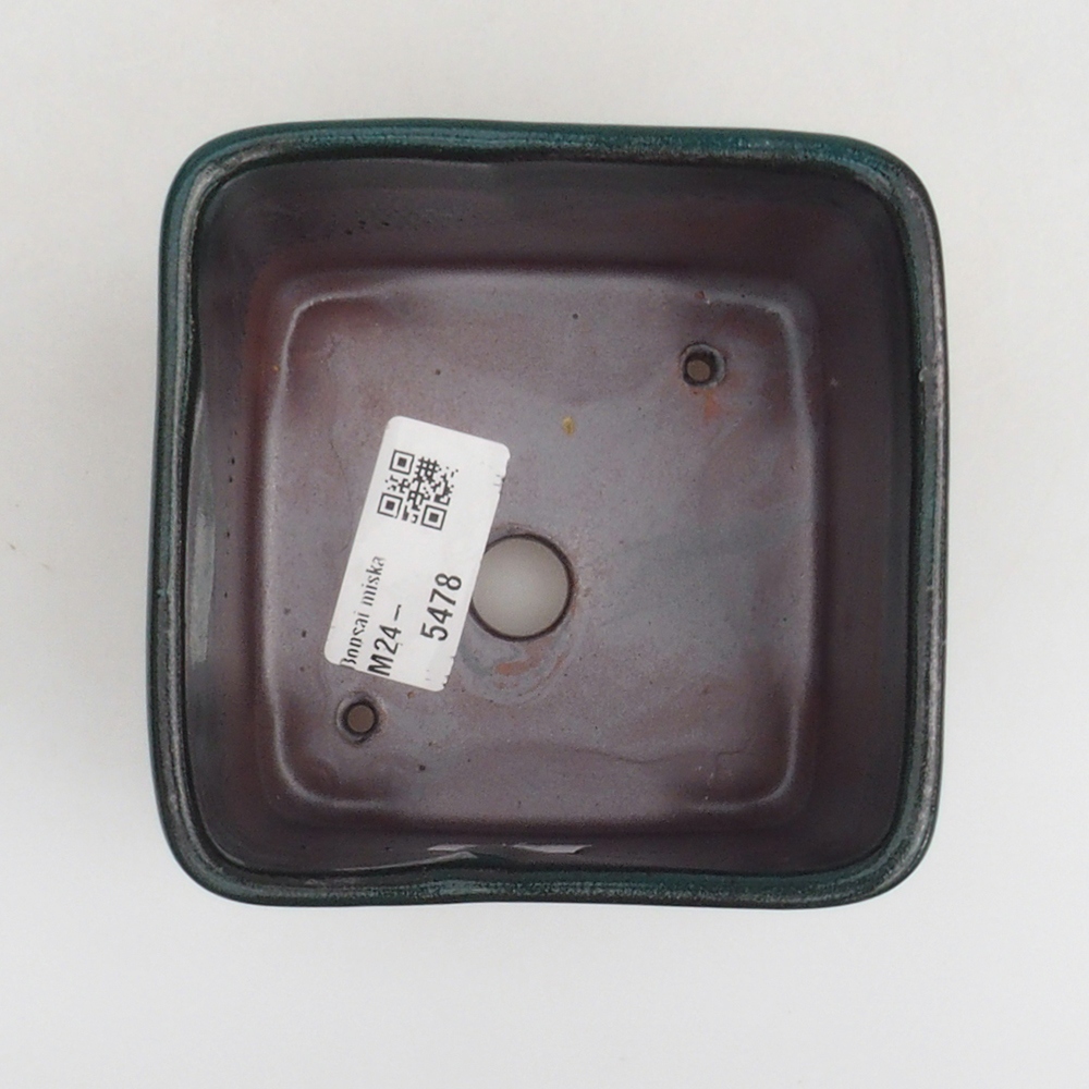 kerámia bonsai tál 10 x 10 x 8 cm, zöld