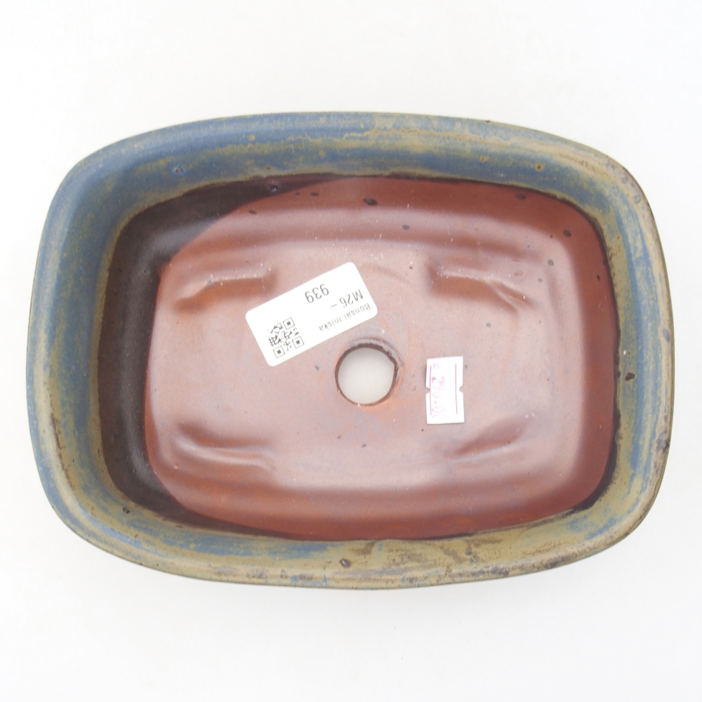 kerámia bonsai tál 18,5 x 13,5 x 5 cm, kék színben