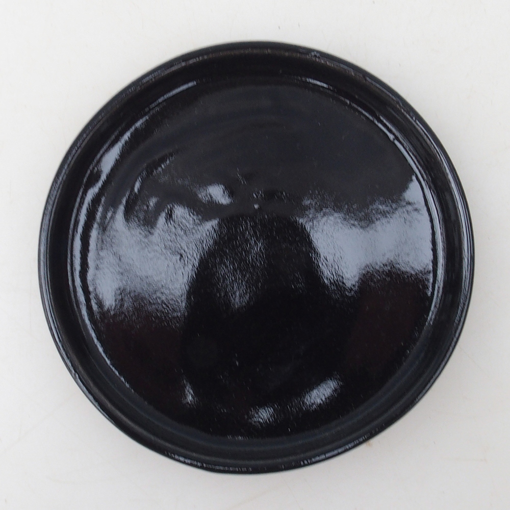 Kerek bonsai konzol D6-S - 10 x 10 x 1 cm - fekete