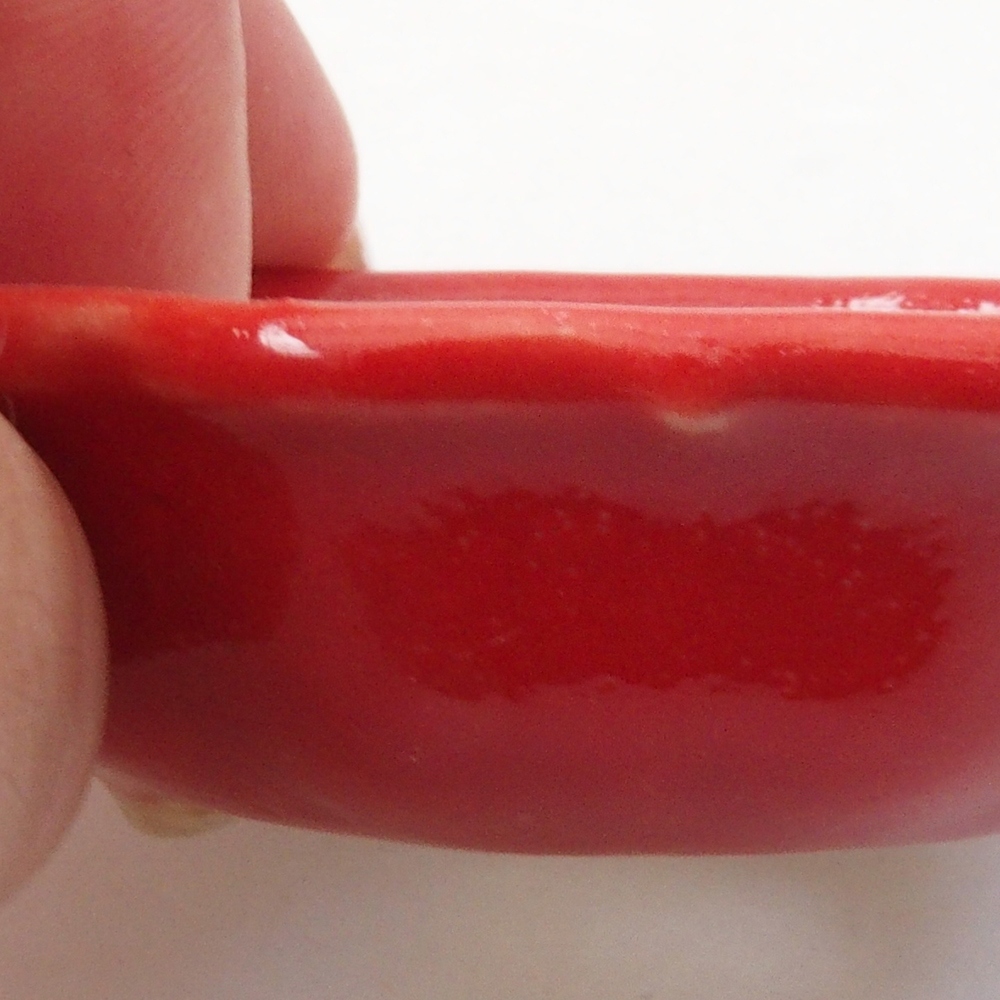 Mini bonsai tál 7 x 7 x 2 cm, piros színben