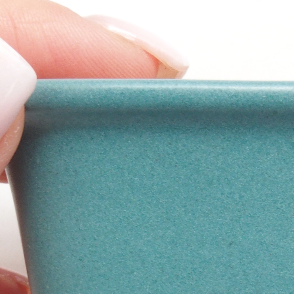 kerámia bonsai tál 6,5 x 5,5 x 4 cm, kék színben