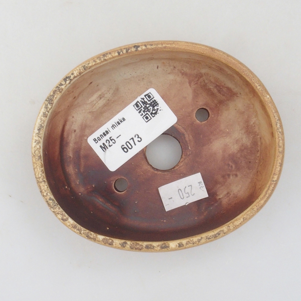 kerámia bonsai tál 10 x 8,5 x 4 cm, barna