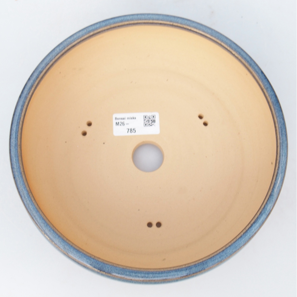 kerámia bonsai tál 20,5 x 20,5 x 7 cm, kék színben