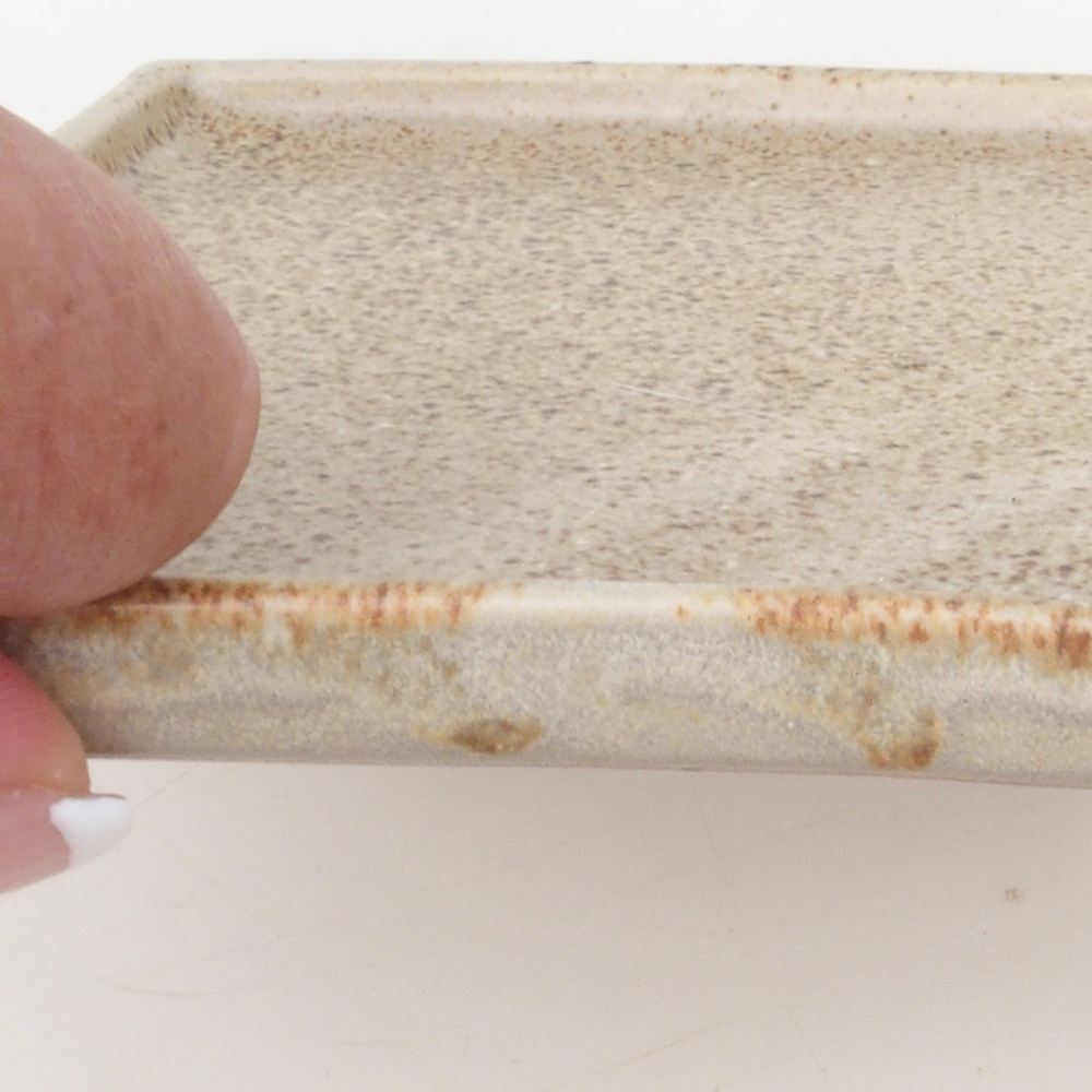 Bonsai tál négyzet alakú L - 14 x 14 x 1 cm - bézs színű