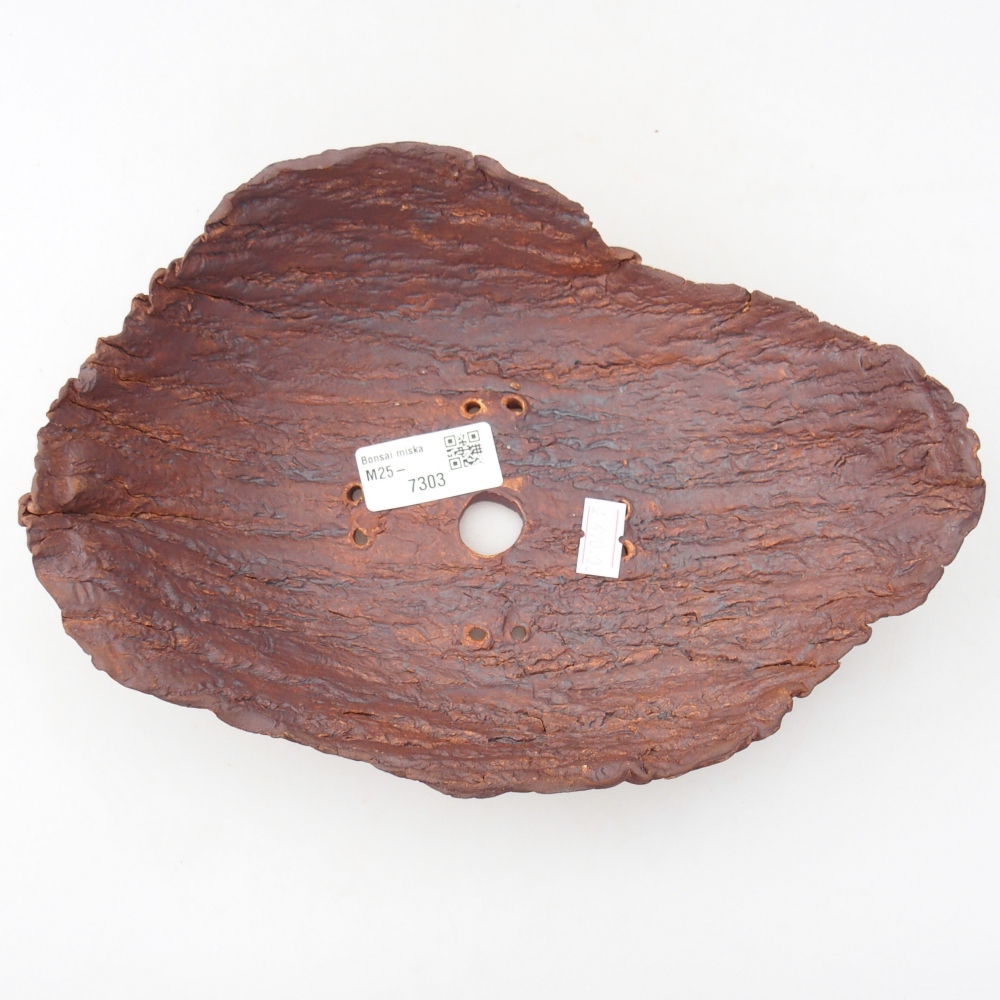 Kerámia kagyló 24 x 17 x 7 cm , színe barna