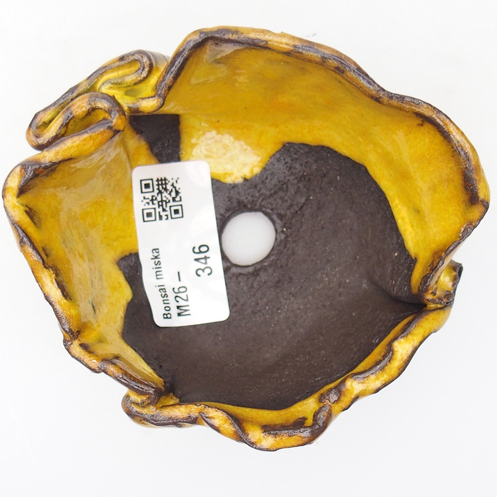 Kerámia kagyló 8 x 10 x 5,5 cm , sárga