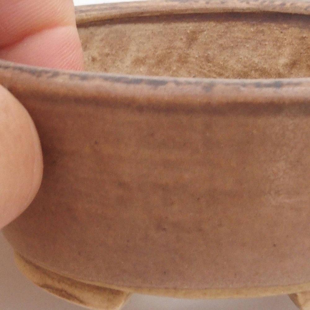 kerámia bonsai tál 10 x 8,5 x 4 cm, barna