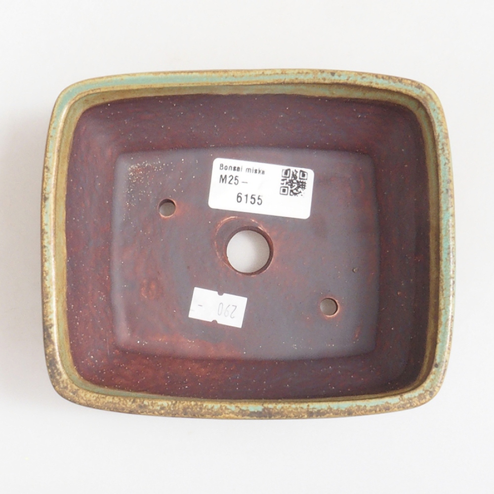 kerámia bonsai tál 10 x 8,5 x 4 cm, barna