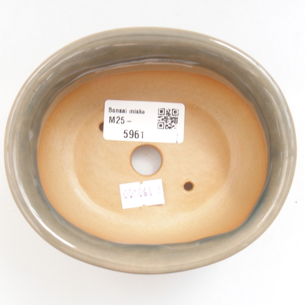 kerámia bonsai tál 22 x 17 x 5 cm, zöld