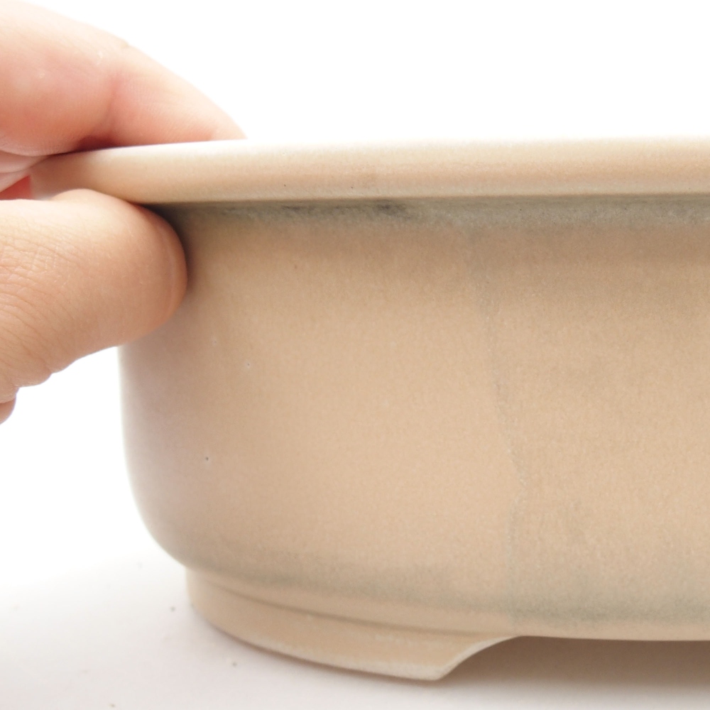 kerámia bonsai tál 23 x 19,5 x 7 cm, bézs színben