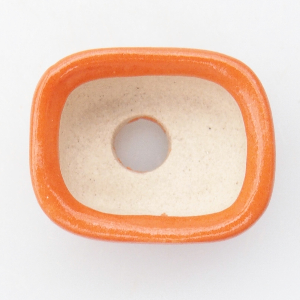 Mini bonsai tál 2,5 x 2,5 x 1 cm, narancssárga