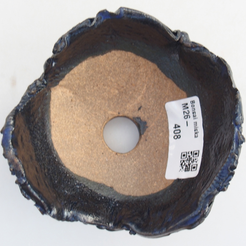 Kerámia kagyló 9,5 x 9,5 x 6 cm , kék színű