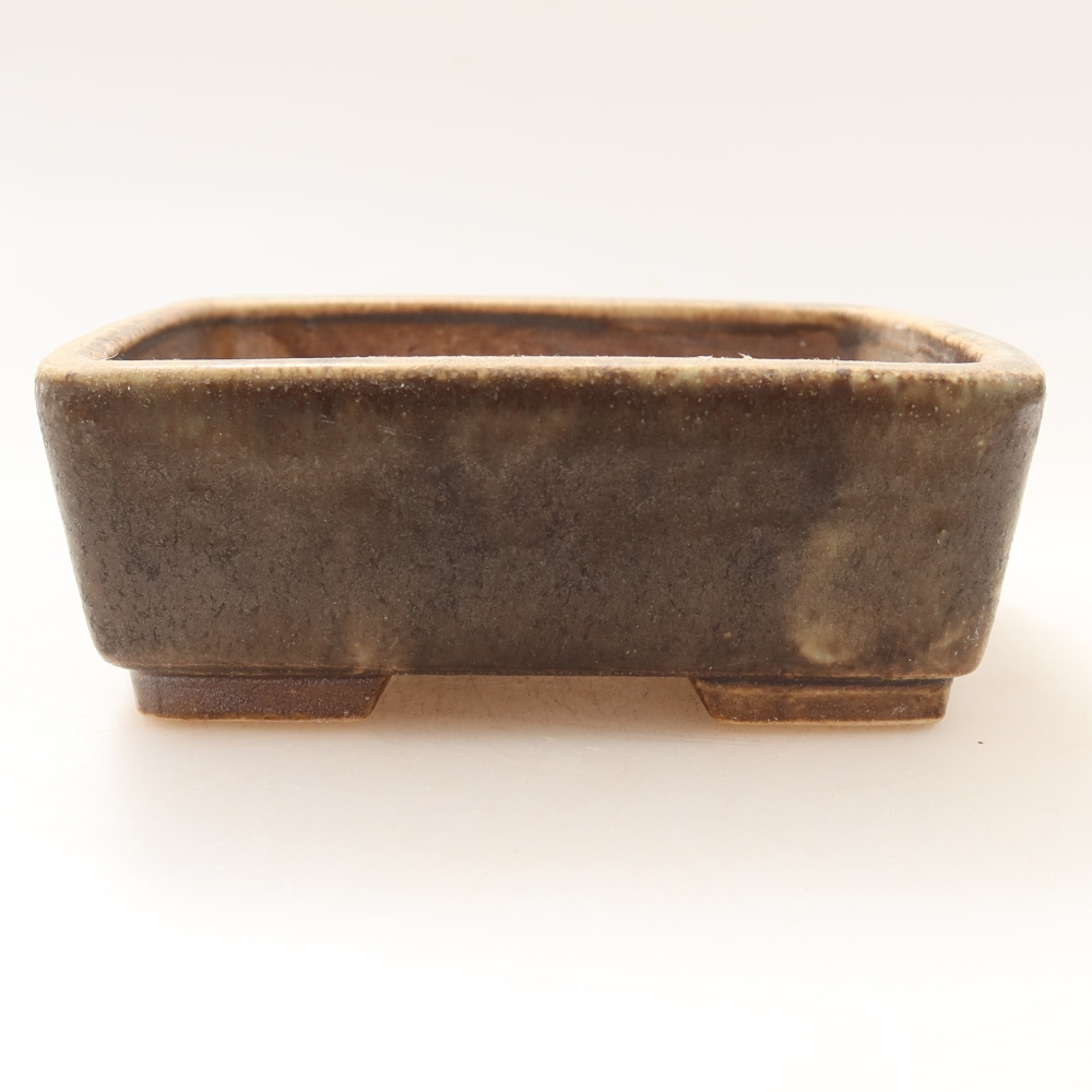 kerámia bonsai tál 10 x 8 x 3,5 cm, barna
