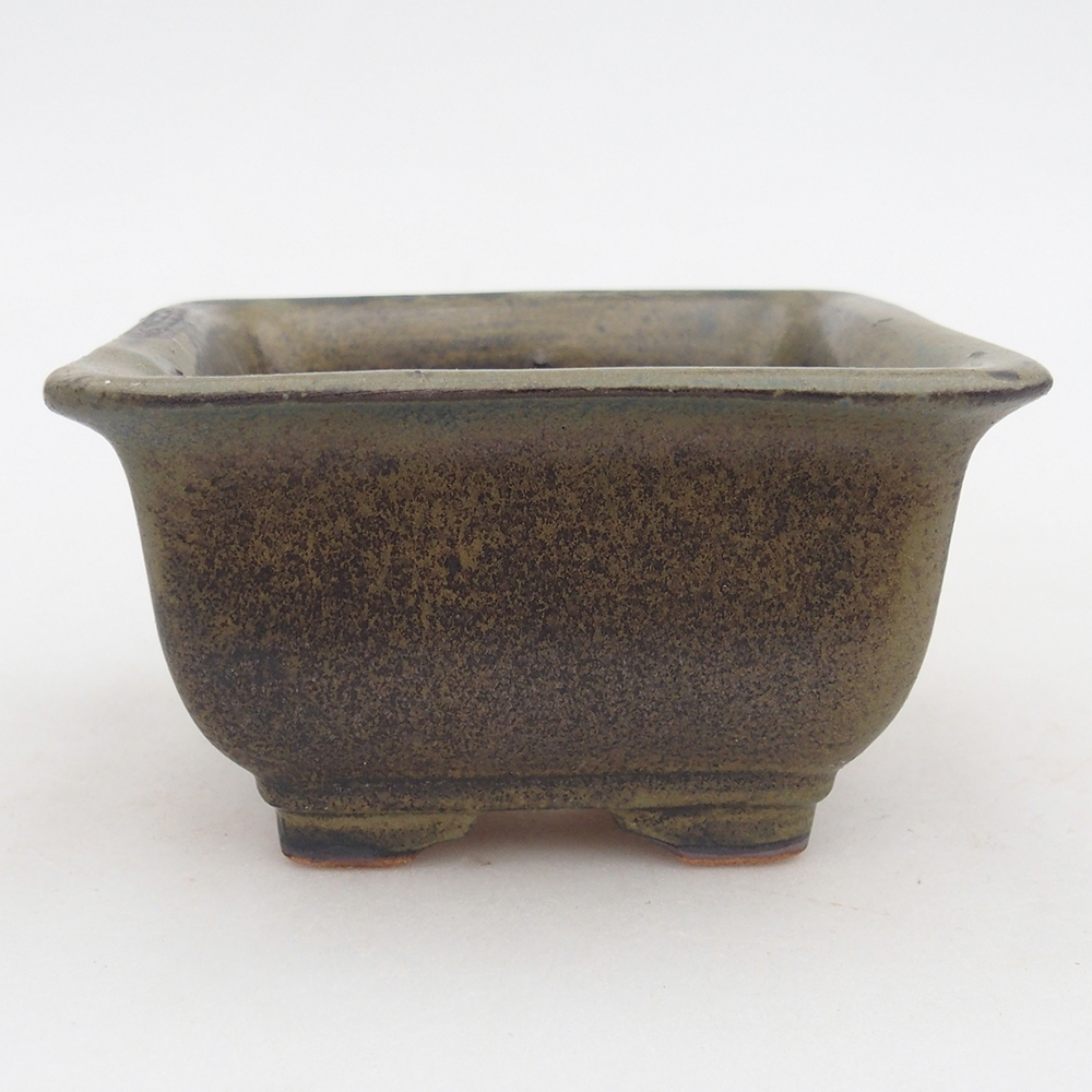 kerámia bonsai tál 10 x 10 x 6 cm, bordó