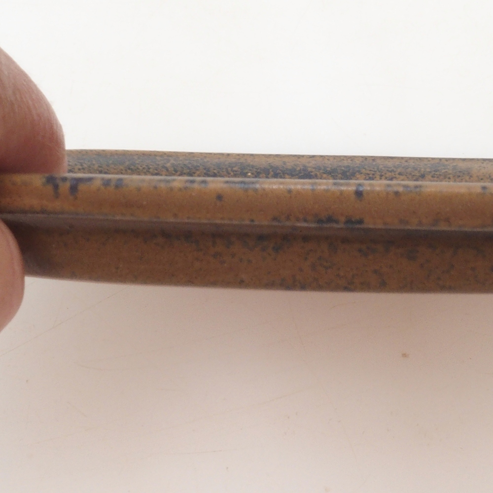 Bonsai ovális csészealj S - 20 x 16,5 x 1,5 cm - barna