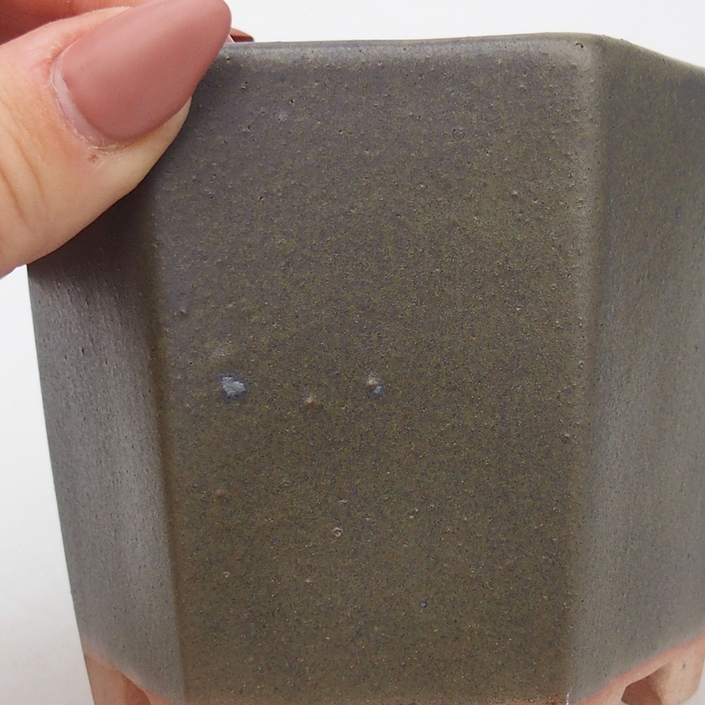 kerámia bonsai tál 9,5 x 8,5 x 8 cm, zöld