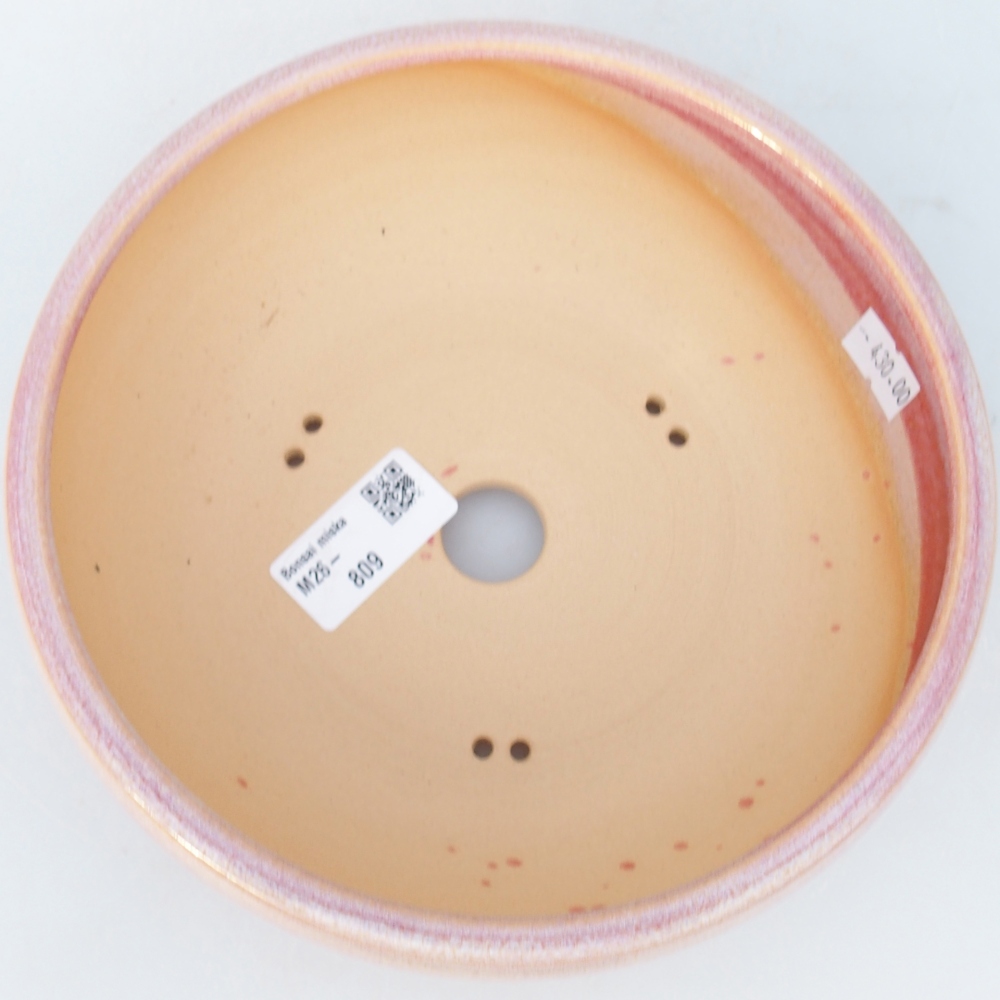 Kerámia bonsai tál 18,5 x 18,5 x 6,5 cm, rózsaszínű