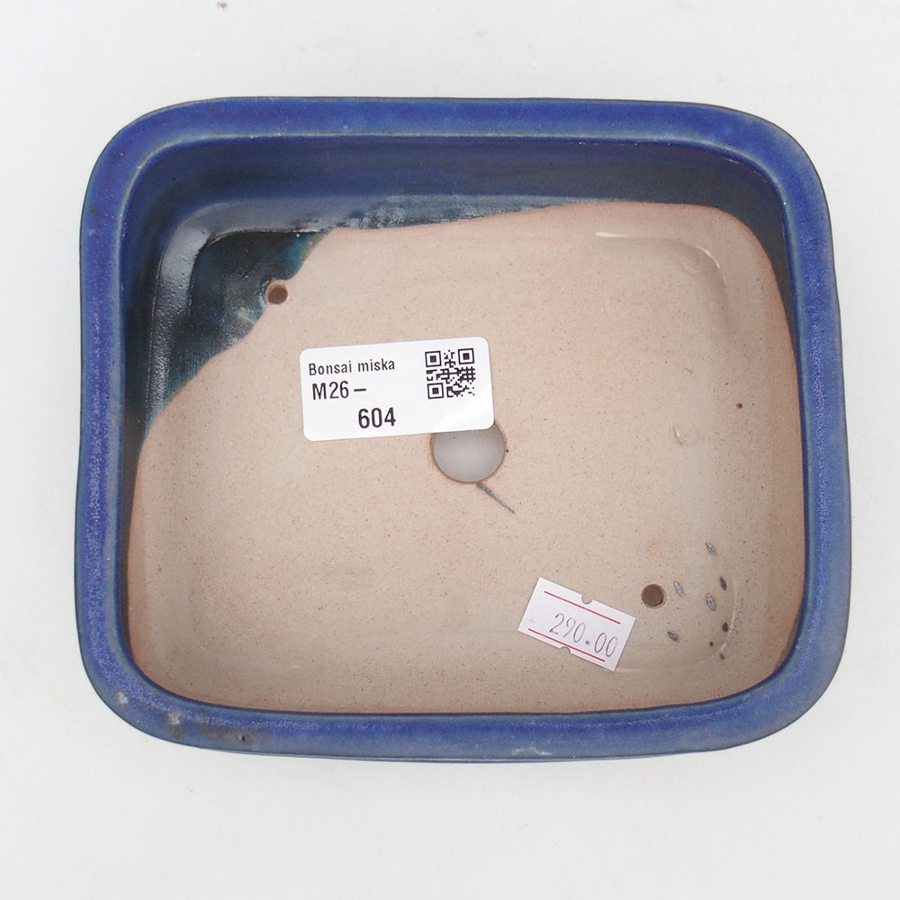 kerámia bonsai tál 14,5 x 12,5 x 4,5 cm, kék színű