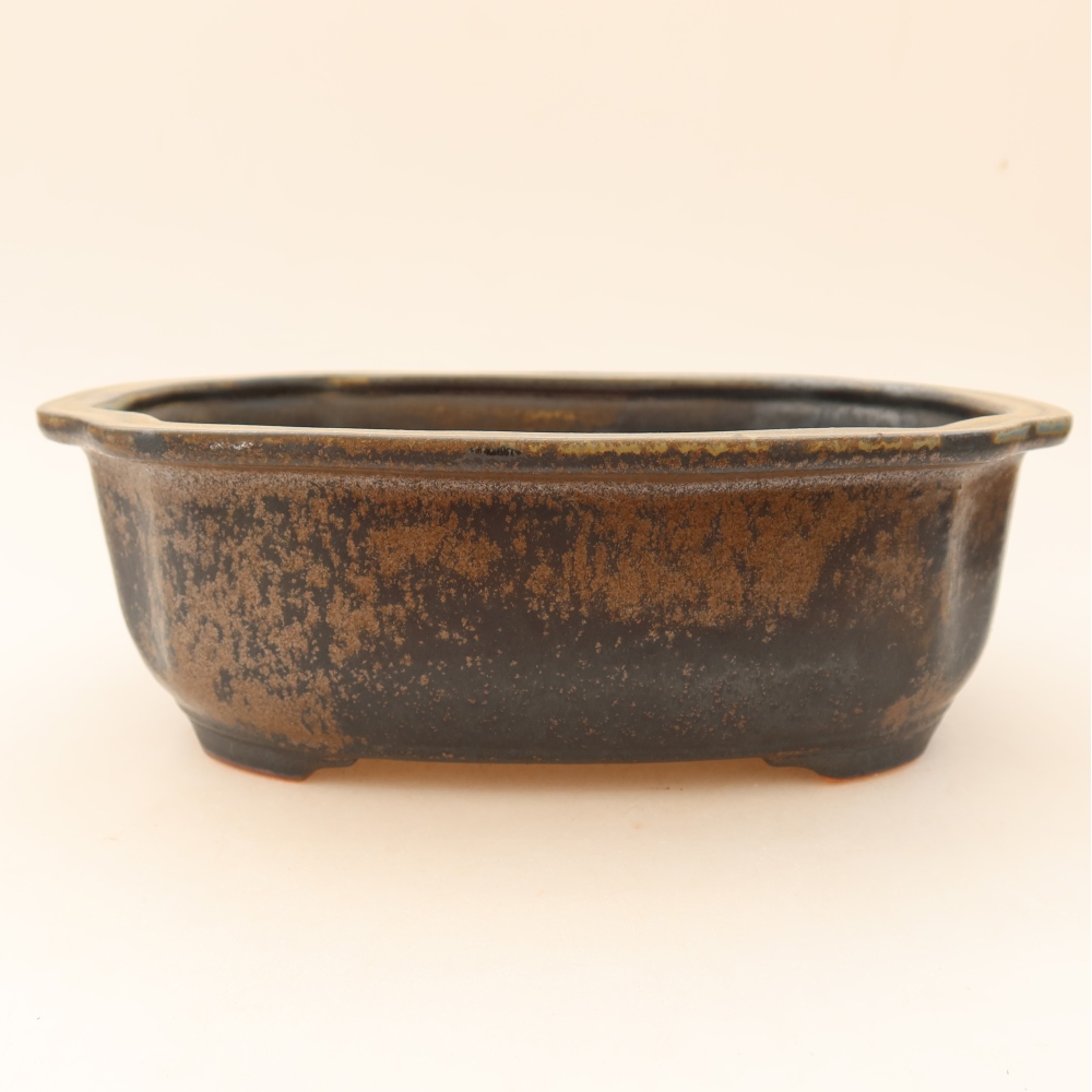 kerámia bonsai tál 23 x 19 x 7 cm, barna