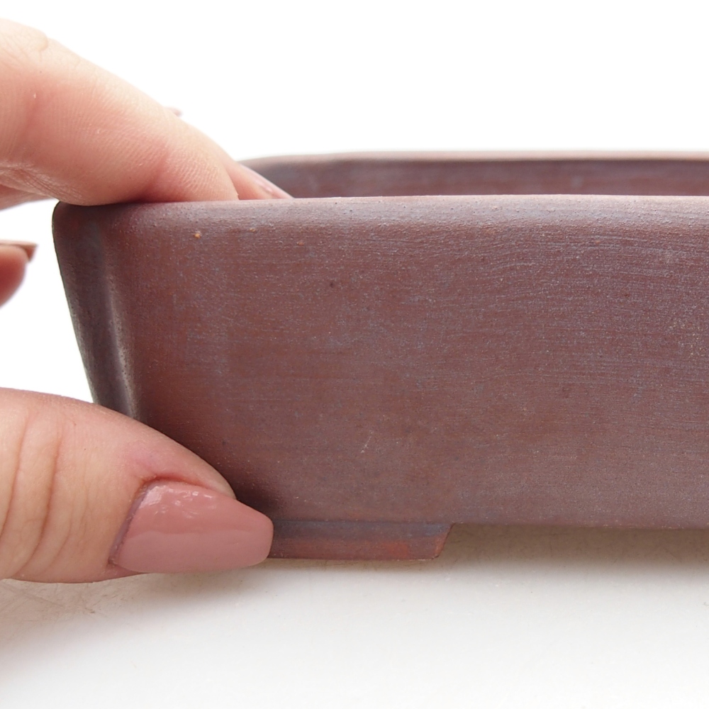 Kerámia bonsai tál 15 x 12 x 4,5 cm, fém színben