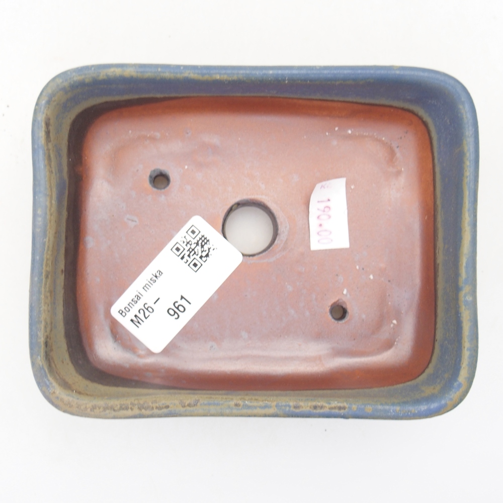 kerámia bonsai tál 12,5 x 9 x 3,5 cm, kék színben