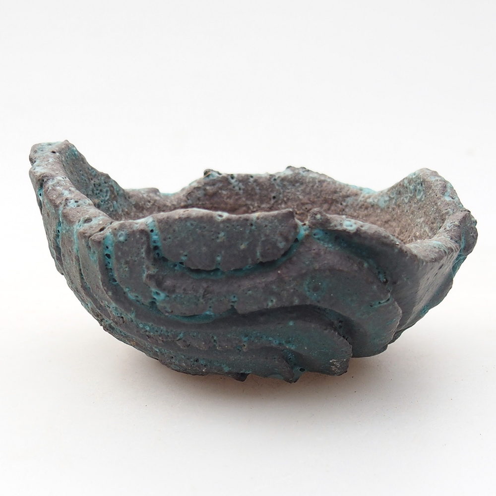 Kerámia kagyló 9 x 8,5 x 4,5 cm , kék színű