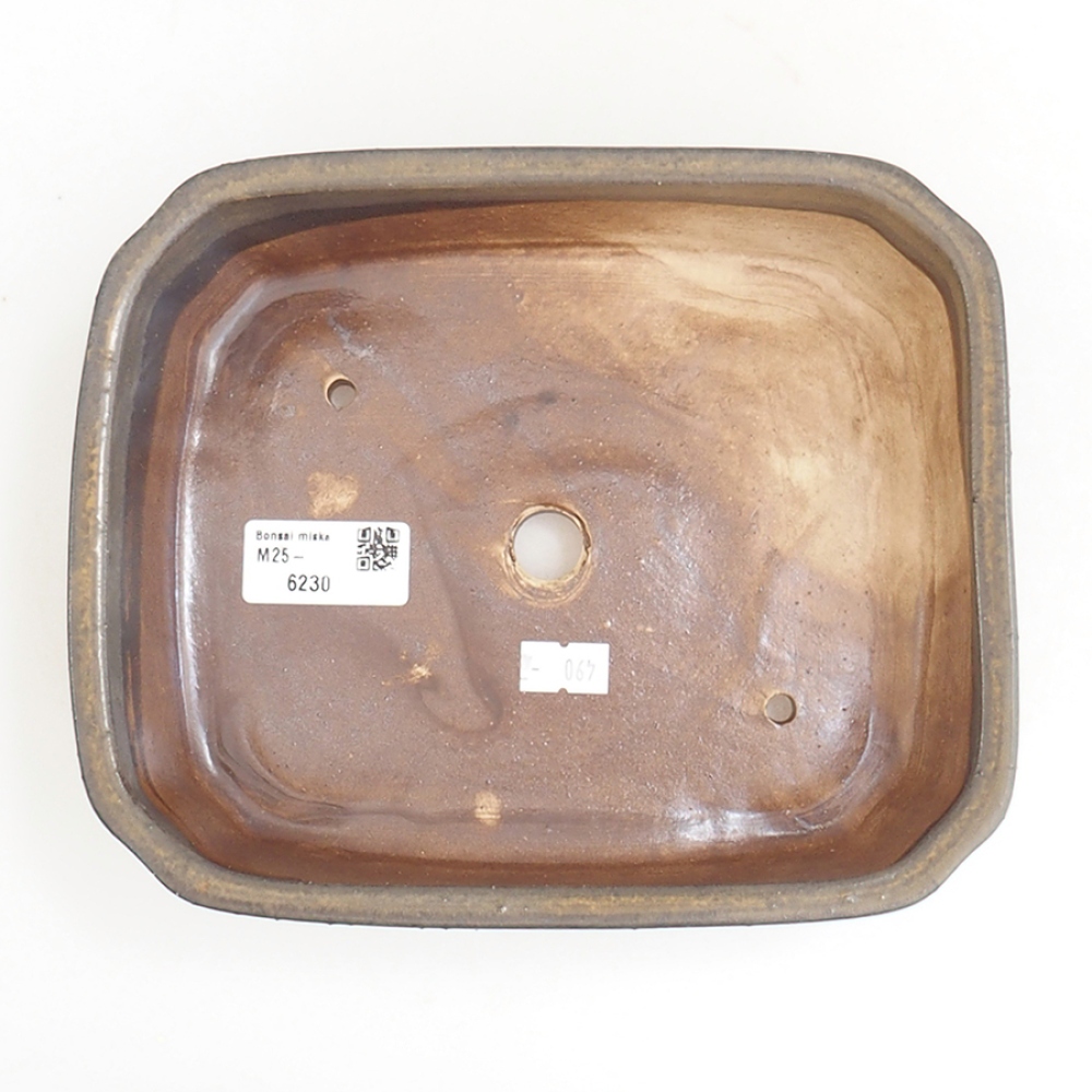 kerámia bonsai tál 21 x 18 x 6 cm, barna