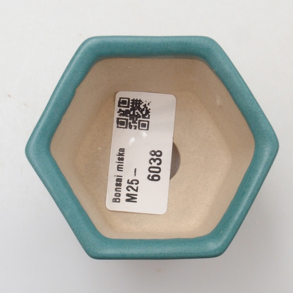 kerámia bonsai tál 6,5 x 5,5 x 4 cm, kék színben