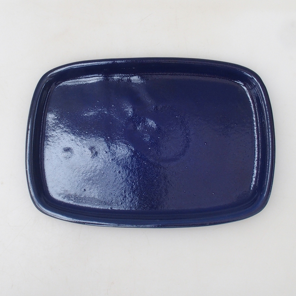 Kerámia tál H08 - 22,5 x 16 x 1 cm - kék