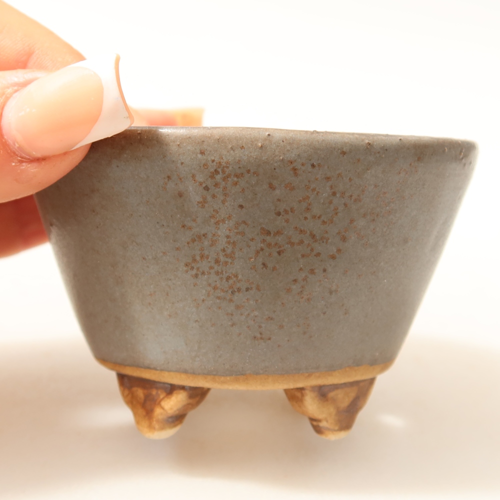 kerámia bonsai tál 8,5 x 8,5 x 5 cm, kék színben