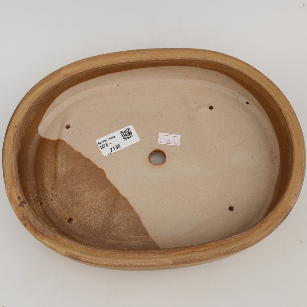 kerámia bonsai tál 27 x 21 x 5,5 cm, bézs színben