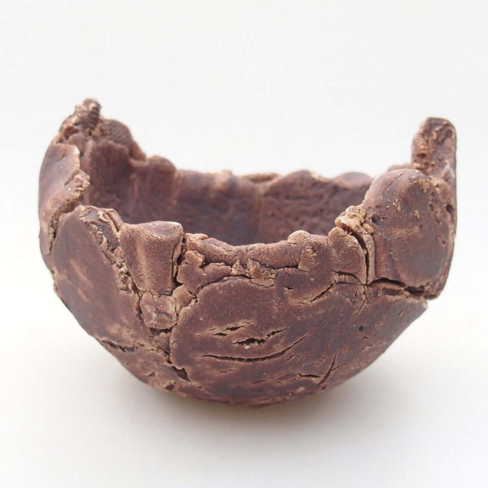 Kerámia kagyló 9 x 9 x 6 cm , színe barna