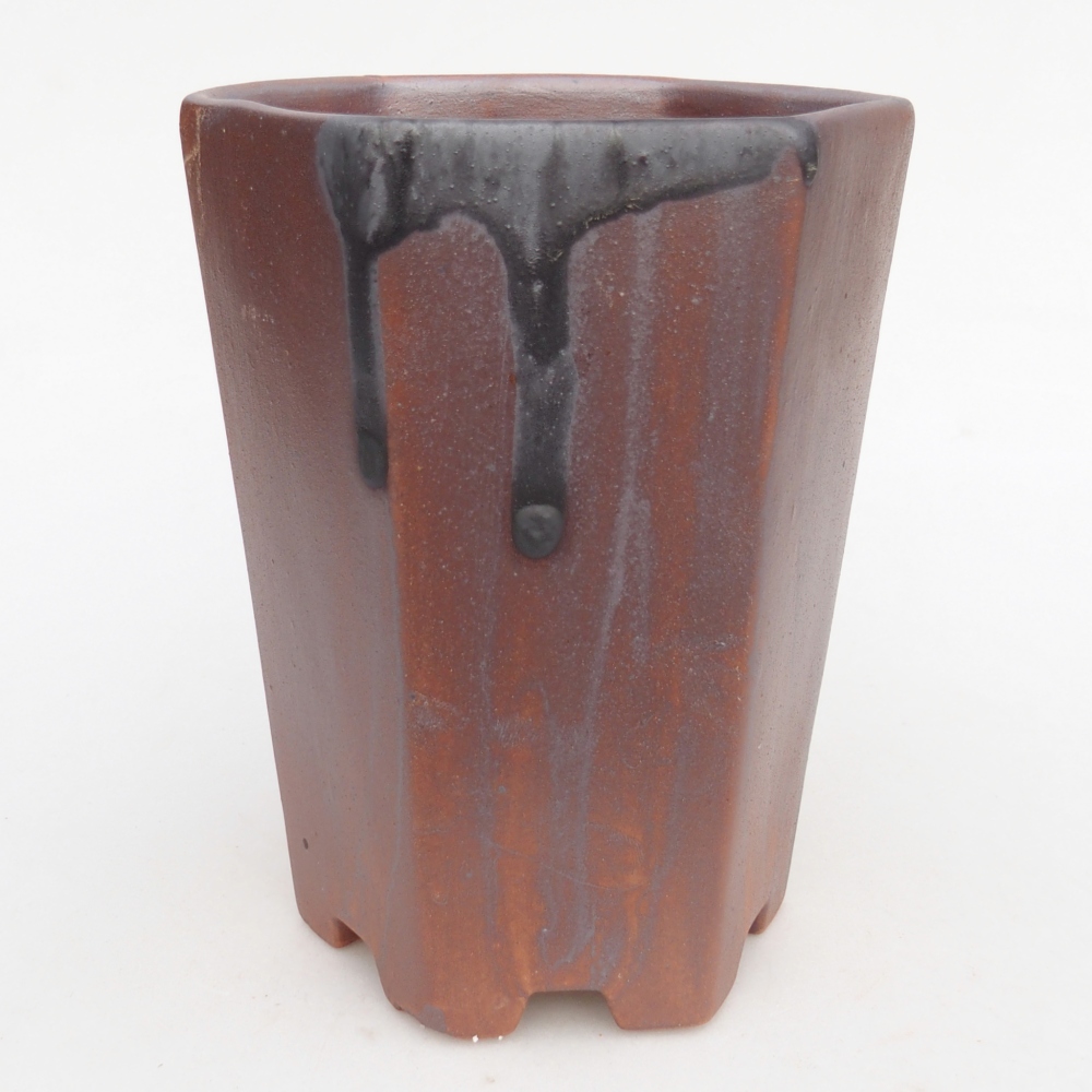 Kerámia bonsai tál 12,5 x 11,5 x 16,5 cm, fém színű