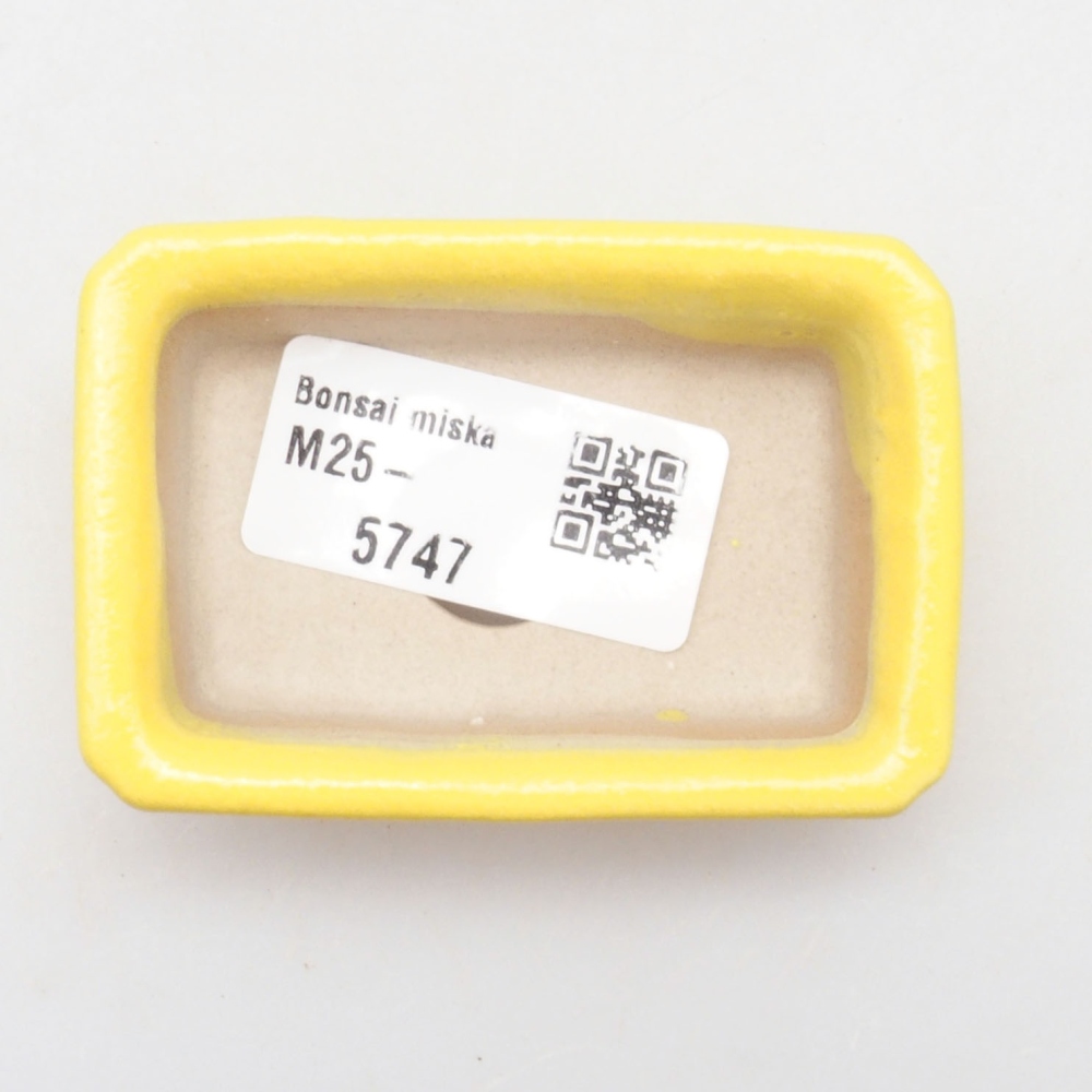 kerámia bonsai tál 7 x 4,5 x 2 cm, sárga
