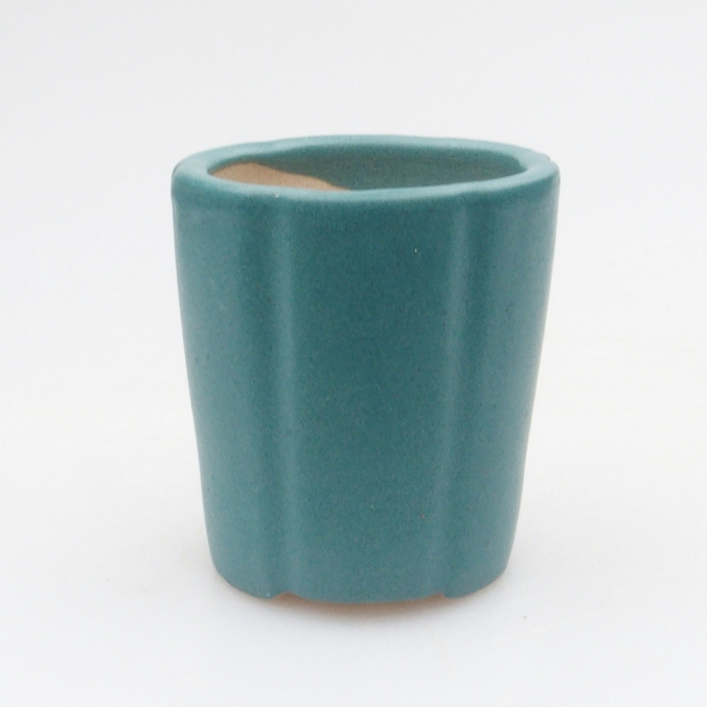 kerámia bonsai tál 6,5 x 5,5 x 4 cm, kék színben