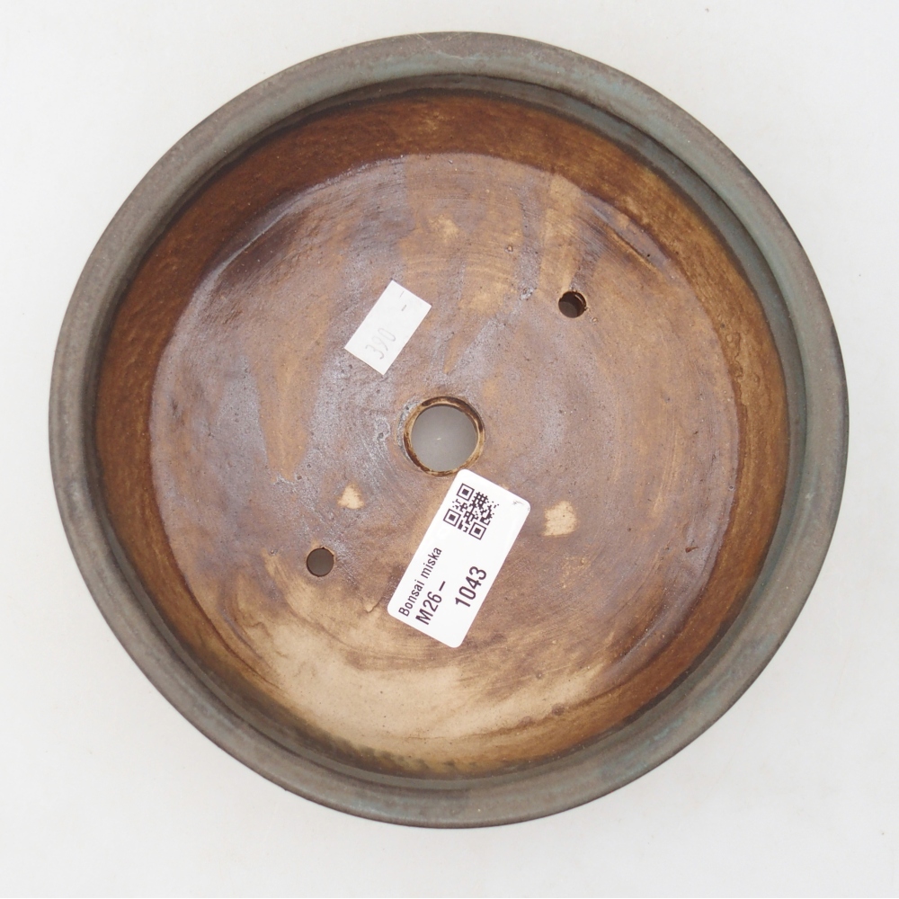 kerámia bonsai tál 17,5 x 17,5 x 5 cm, kék színben