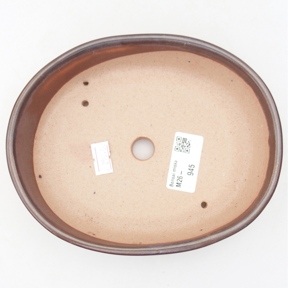 kerámia bonsai tál 17 x 14 x 4 cm, barna