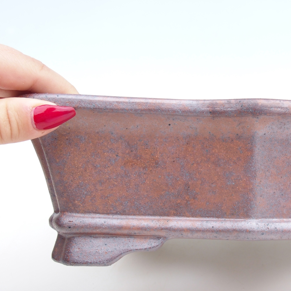 Kerámia bonsai tál 27,5 x 19 x 8 cm, fém színben