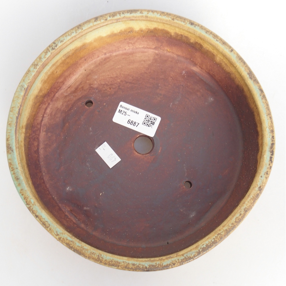 bonsai kerámia tál 21 x 21 x 6 cm, zöld