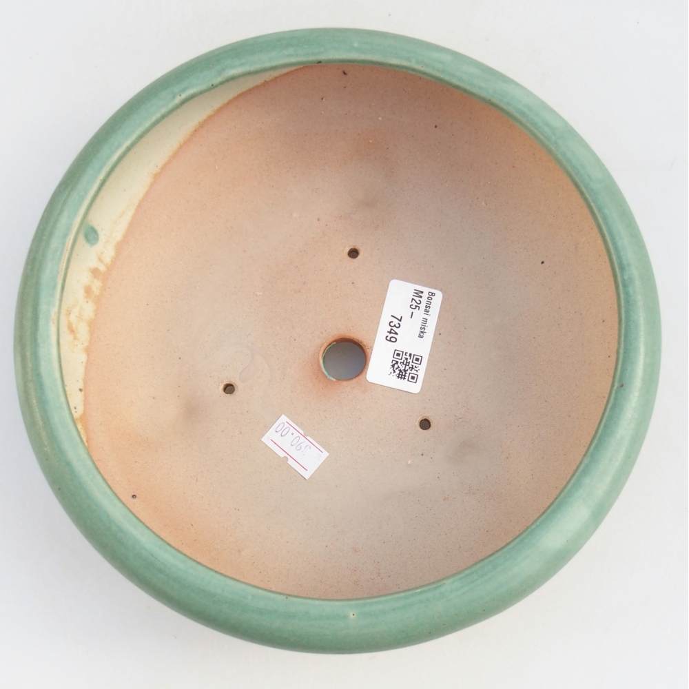 bonsai kerámia tál 21 x 21 x 7,5 cm, zöld