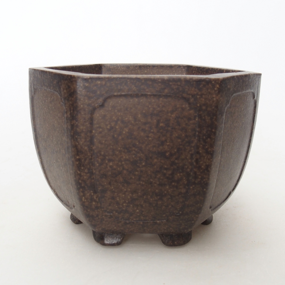 Tál 10,5 x 9,5 x 7,5 cm barna okkersárga